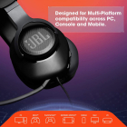 Gaming Headphones Quantum 100 Wired On-Ear With Mic Black