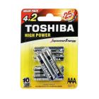 Μπαταρίες Αλκαλικές Toshiba AAA LR03 4Tεμ+2 Δώρο