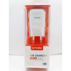 Charger Adaptor Travel OkMore 2USB 2.0A White