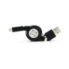 Cable Charger-Data USB To Lightning 0.70m Extractable Black