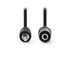 Cable Extender Nedis Audio 3.5mm M To F 2m Black