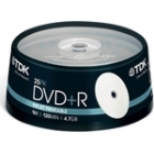 DVD-R TDK 120M 16X 4.7GB Cake 25τεμ.