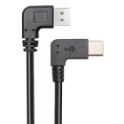 Cable Charger-Data USB 2.0 To USB Type-C 90° 1m Black