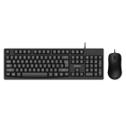 Set Keyboard & Mouse Wired Philips C214 Black