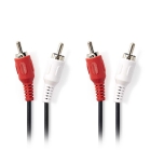 Cable 2x RCA (M) To 2x RCA (M) 10m Black