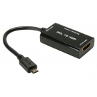 Cable PT ad. MHL 2.0 MICRO B (M)/ HDMI 1.4V (F)
