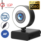 Web Camera LGP 1080p With Illumination Earth USB Black