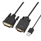 Cable DVI 24+1 pin M σε VGA M 30AWG 2m Black