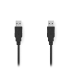 Cable USB 2.0 (M) To USB 2.0 (M) 1m Black
