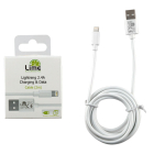 Cable Charger-Data Lightning Lime USB 2.4A 2m L02 White