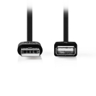 Cable Extender USB 2.0 (M) To USB 2.0 (F) 1m Black