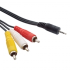 Cable 3 x RCA(M) σε jack 3,5mm(M) - 1,5m