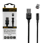 Cable Charger-Data Type-C 4.0A 1.2m Magnetic NSC02 Black