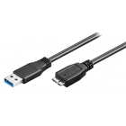 Cable Powertech USB 3.0 To USB Micro-B 0.5m Black