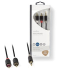 Cable Sound 2x RCA Male To Jack 3.5 1.0m