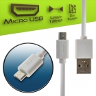 Cable Charger-Data Micro USB 1m White