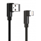 Cable Charger-Data USB To Micro USB 90° 1m Black