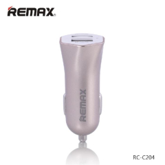 Charger Adapter Car Remax 2.4A USBx2 Gold RCC204