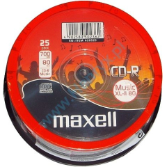 CD-R Maxell Music XL-II 80min 700MB 16x 25 Cake Box