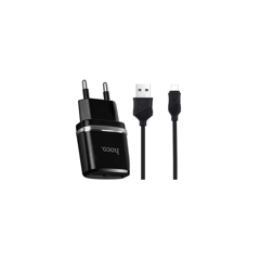 Charger Travel Hoco C12 Dual 5V/2,4A Set Micro-Usb Black