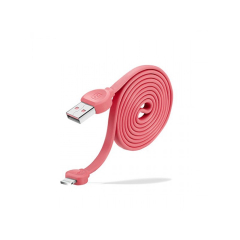 Cable Charger-Data Lightning Fast Charge 2.4A 1m Pink