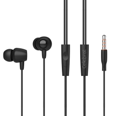 Handsfree Celebrat Fly 1 With Mic 10mm 3.5mm 1.2m Cable Blk