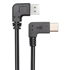 Cable Charger-Data USB 2.0 To USB Type-C 90° 1m Black